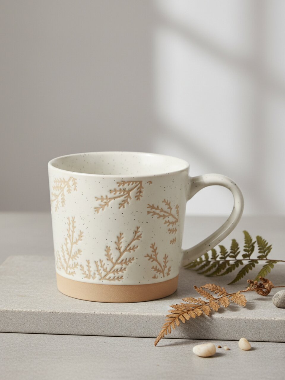 Кружка керамика, 400 мл, Эко ботаника, Y4-11305, в ассортименте