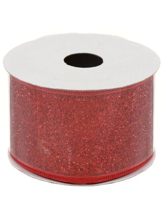 Лента декоративная полиэстер, 270х5 см, красная, Y4-4224