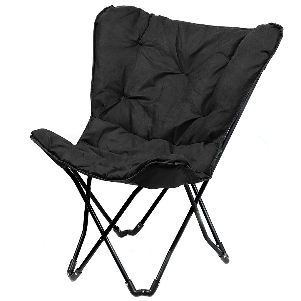 Кресло складное 70х70х92.5 см, Элит, черное, ткань, с сумкой-чехлом, 100 кг, YTMC007B-black тележка с сумкой b201 25кг
