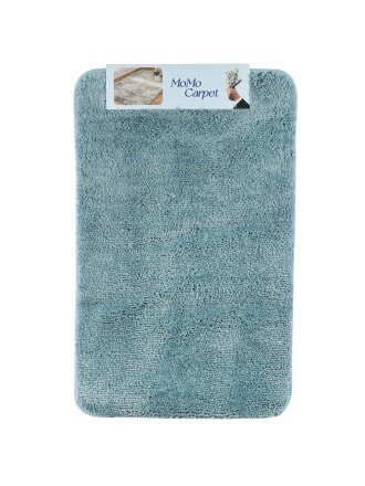Коврик для ванной, 0.5х0.8 м, полиэстер, бирюзовый, A090020