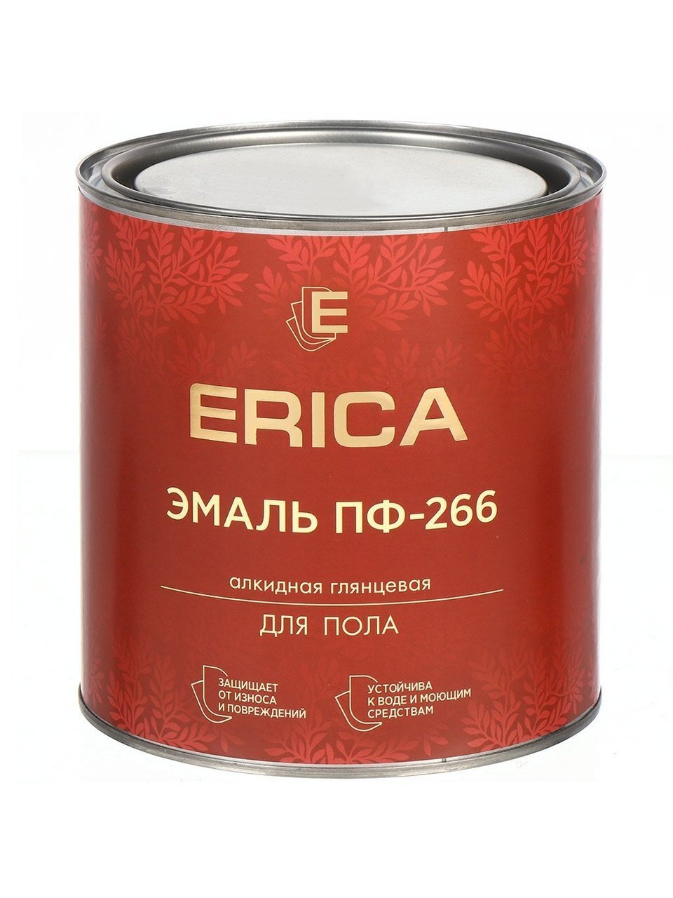 Эмаль Erica, ПФ-266, для пола, алкидная, глянцевая, золото-коричневая, 2.6 кг