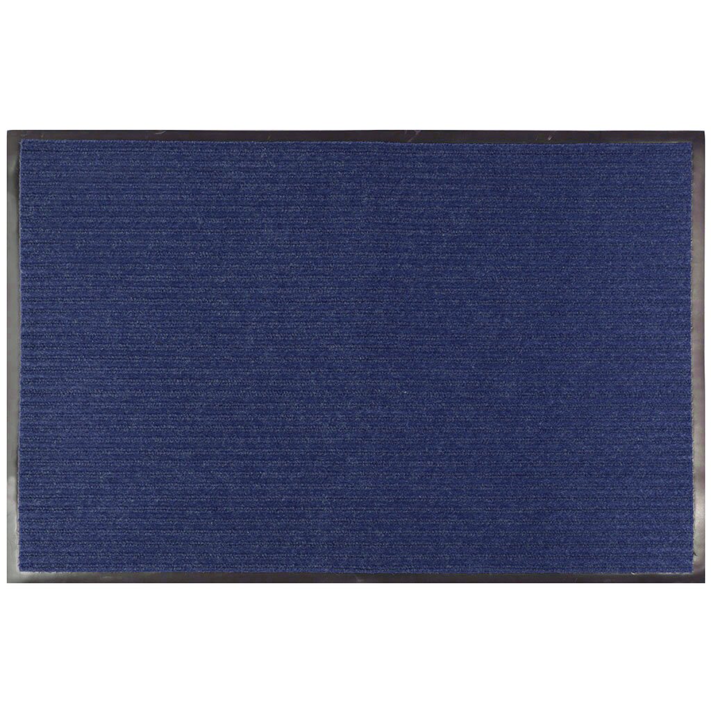 Коврик грязезащитный, 60х90 см, прямоугольный, резина, с ковролином, синий, Floor mat Комфорт, ComeForte, XTL-1023 коврик грязезащитный 60х90 см прямоугольный резина с ковролином ребристый