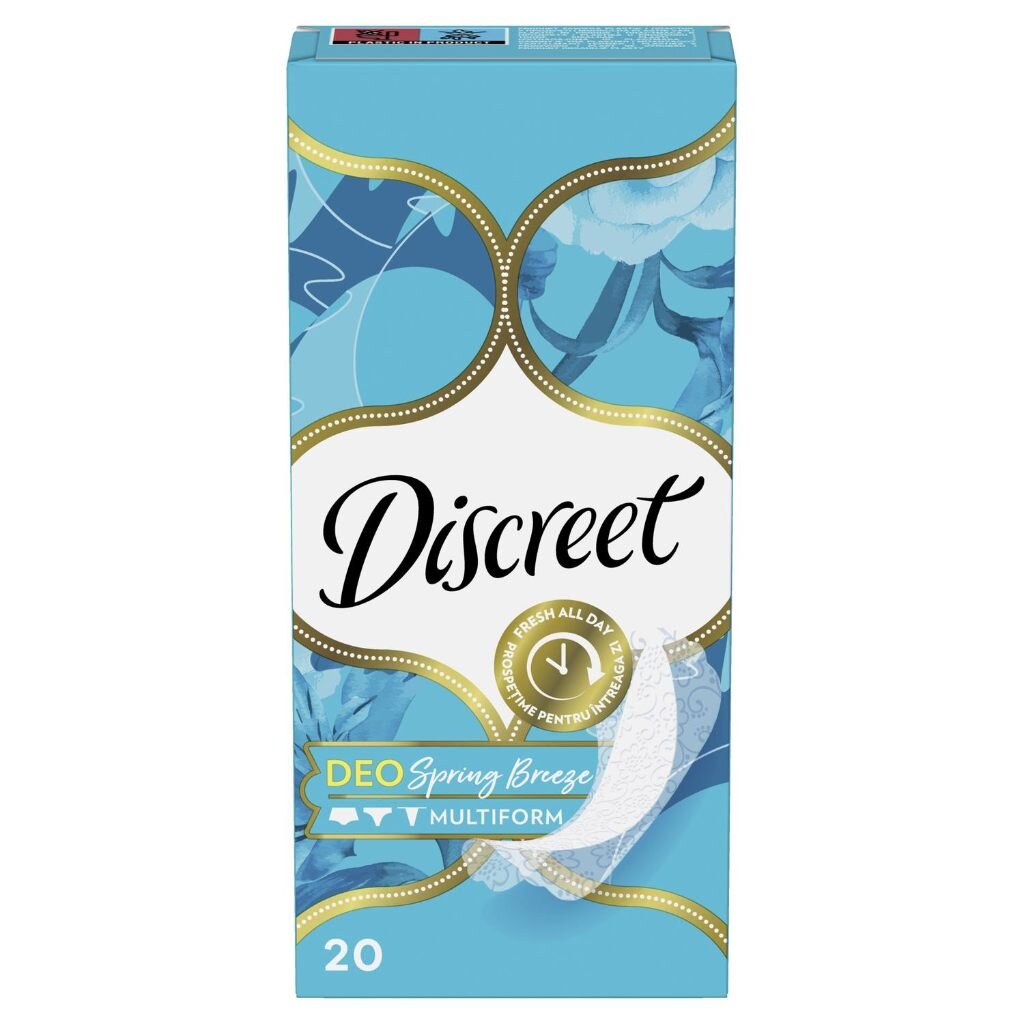 Прокладки женские Discreet, Deo Spring Breeze Single, ежедневные, 20 шт прокладки женские always single незаметная защита ежедневные 16 шт удлиненные