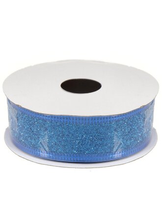 Лента декоративная полиэстер, 270х2.5 см, синяя, Y4-4222