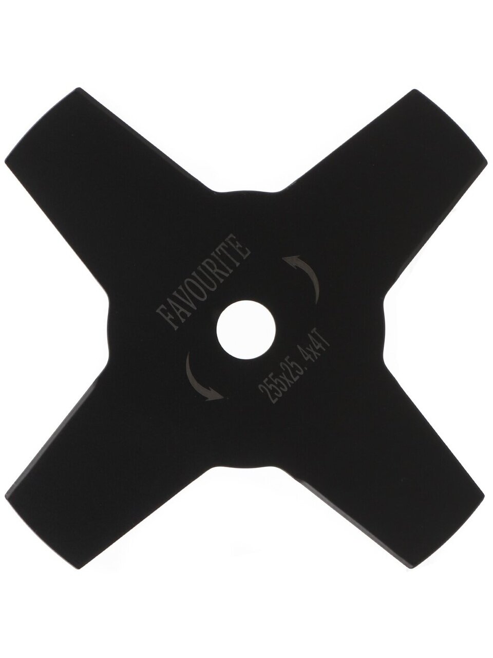 Нож для триммера 4 зуба, 255 мм, посадочный диаметр 25.4 мм, Favourite, FBT 4Zknife