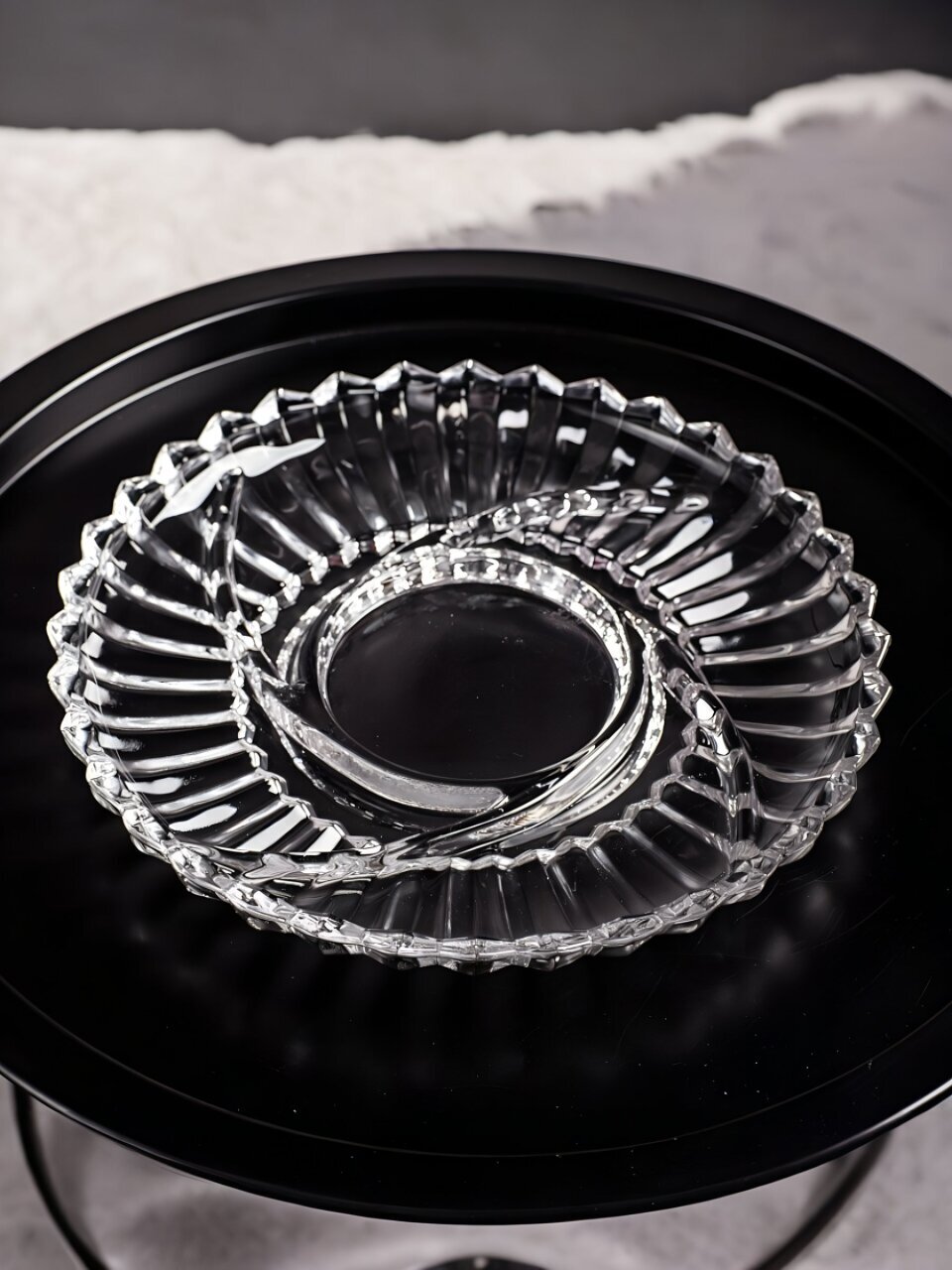 Менажница стекло, 30 см, 4 секции, Kaveh, Celine-new, 37SI5F21