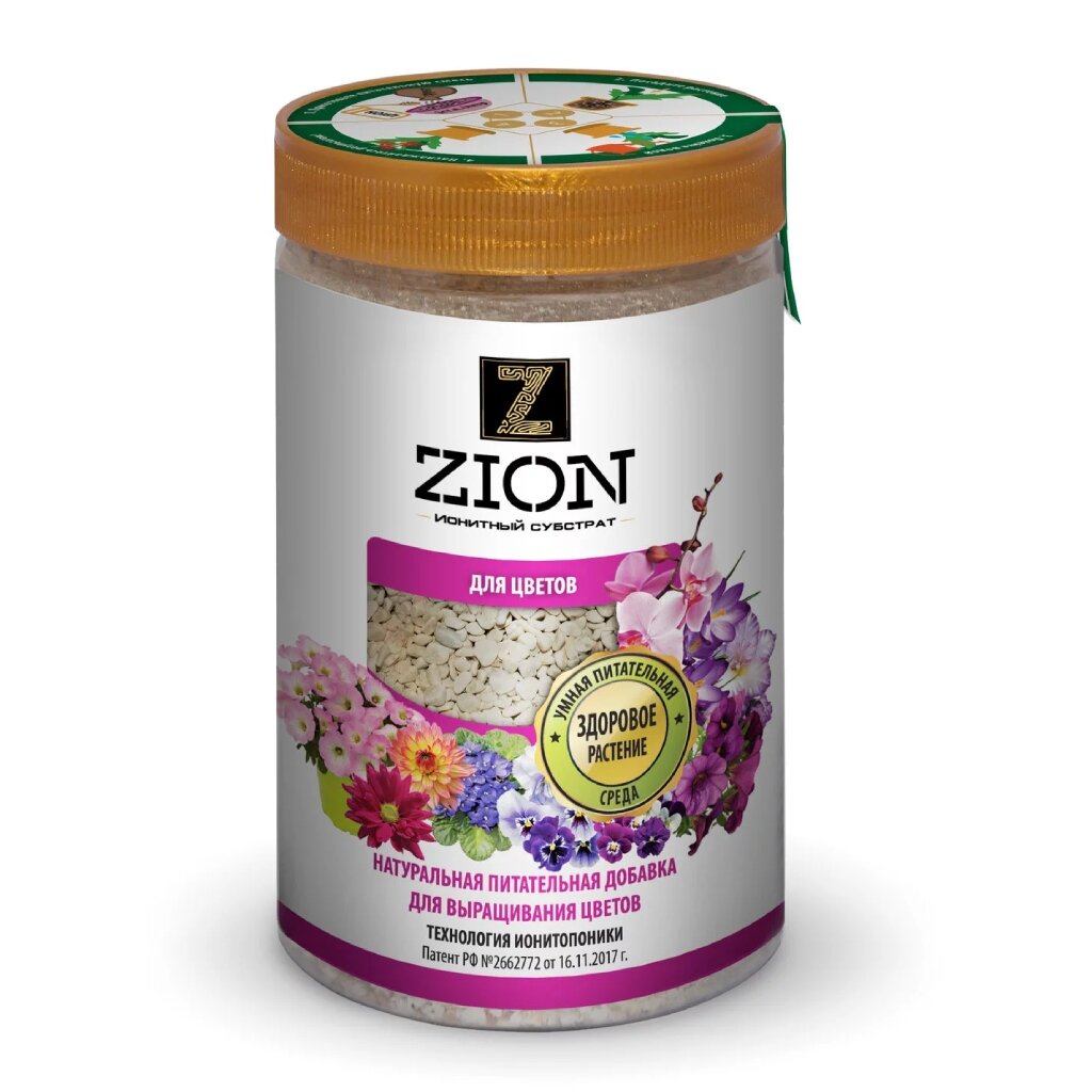 Удобрение для цветов, минеральный, субстрат, 450 г, Zion субстрат zion ионный для ов 2 1кг