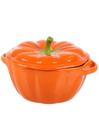 Горшок для запекания керамика, 0.45 л, Тыква, Y6-10218/Y4-9173