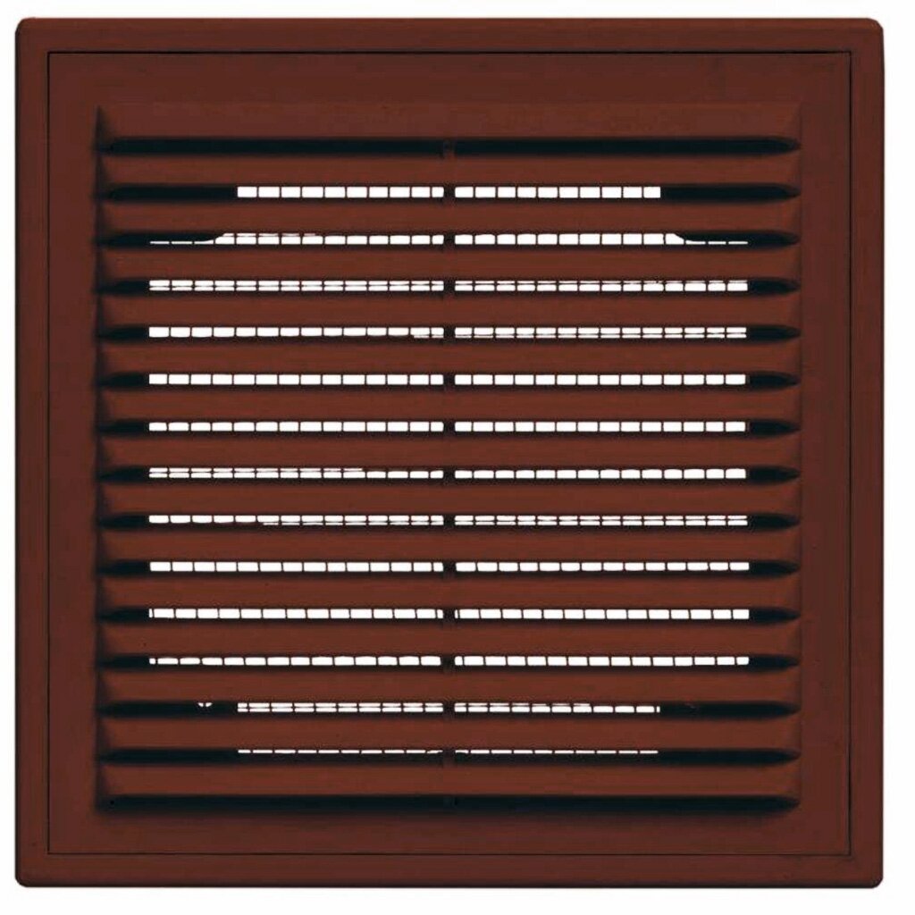 Решетка вентиляционная пластик, разъемная, 180х250 мм, с сеткой, коричневая, Viento, 1825ВР