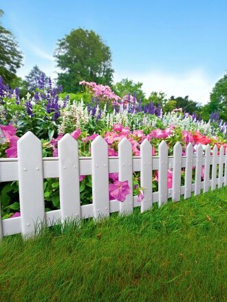 Забор декоративный пластмасса, Мастер сад, Палисадник, 30х190 см, белый