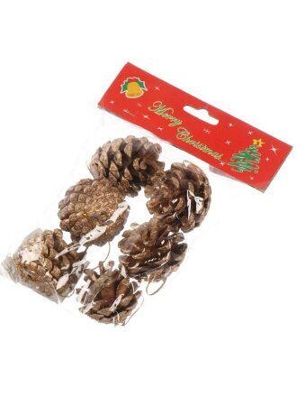 Набор шишек 4.5 см, 6 шт, золото, SYXGJB-4923140