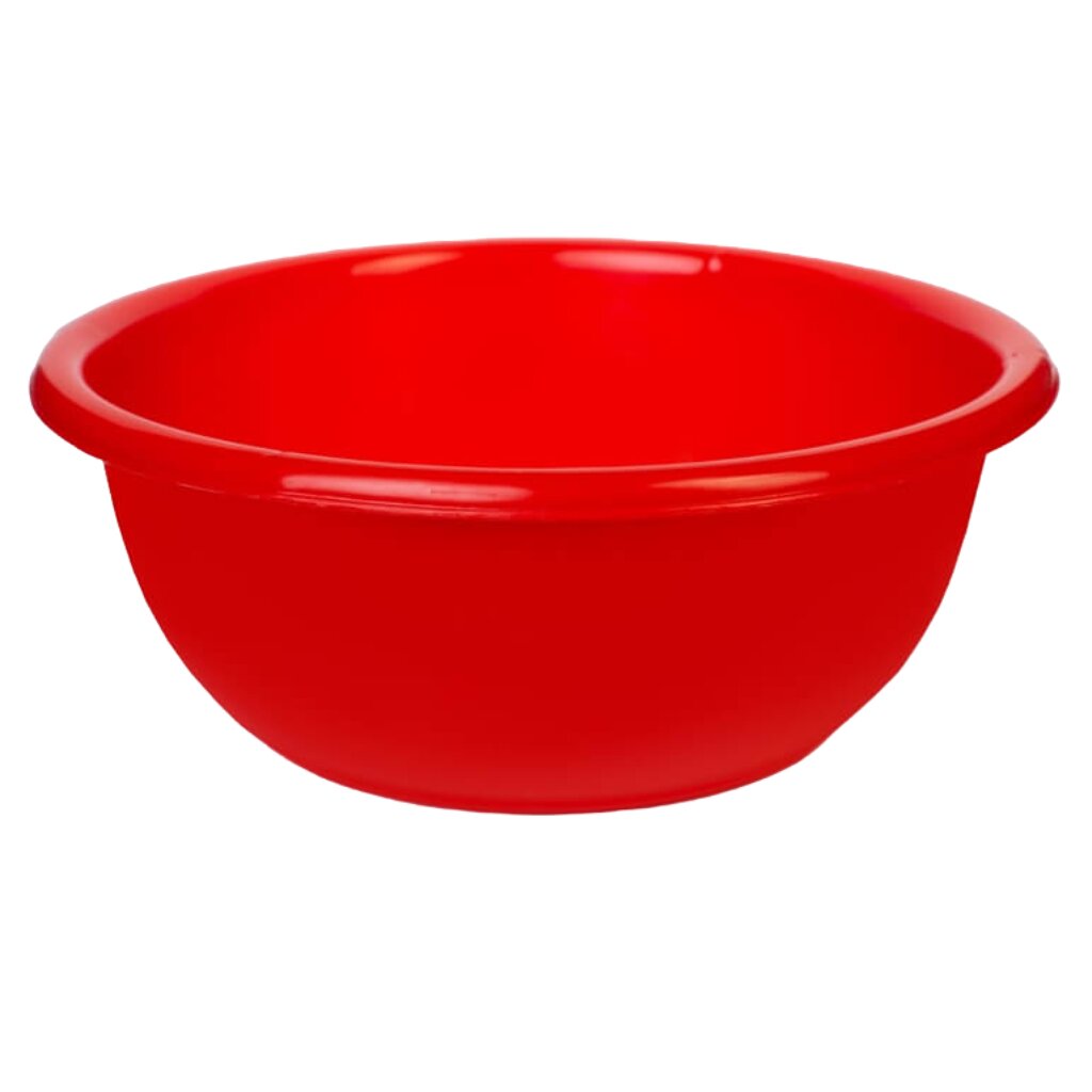 Таз пластик, 12 л, круглый, красный, IS40002/3 елочный шар 6 шт красный 6 см пластик sy18st 265