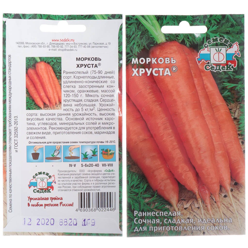 Семена Морковь Хруста Седек