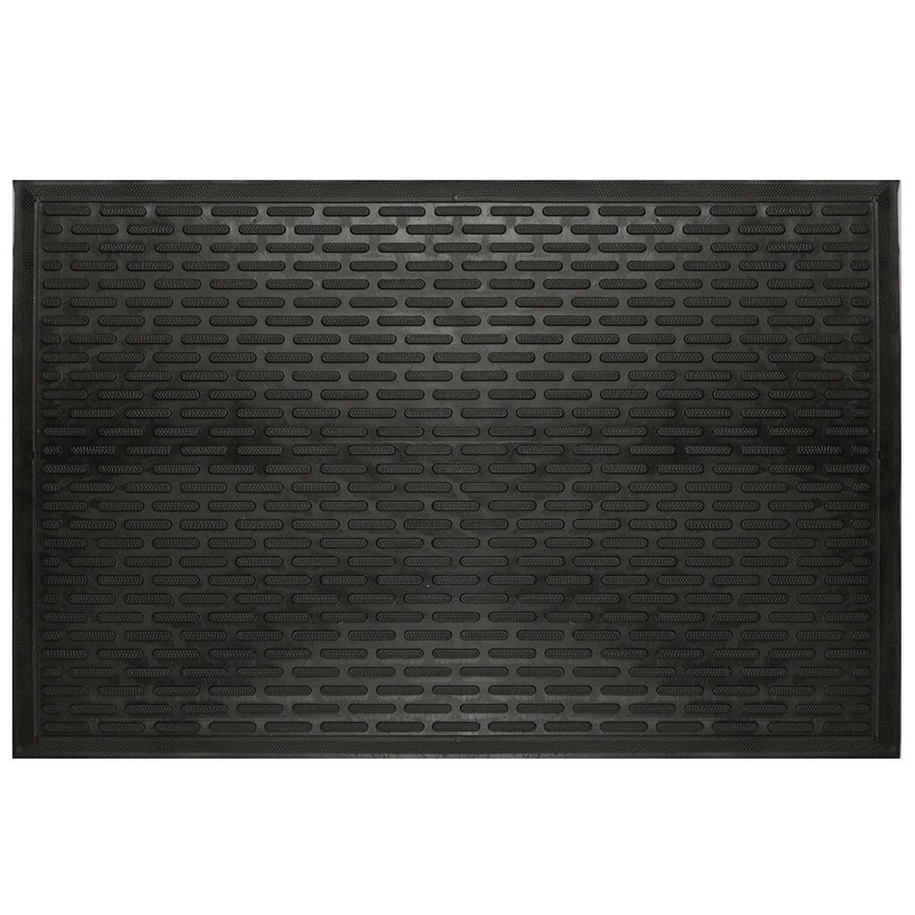 Коврик грязезащитный, 45х75 см, прямоугольный, резина, черный, Тире, F0009000925/КА 115
