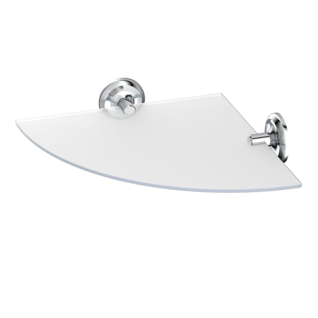 Полка для ванной стекло, металл, настенная, угловая, 47.8х47.8 см, Fora, Drop, FOR-DP035 полка настенная угловая для ванной комнаты белая альтернатива м8434