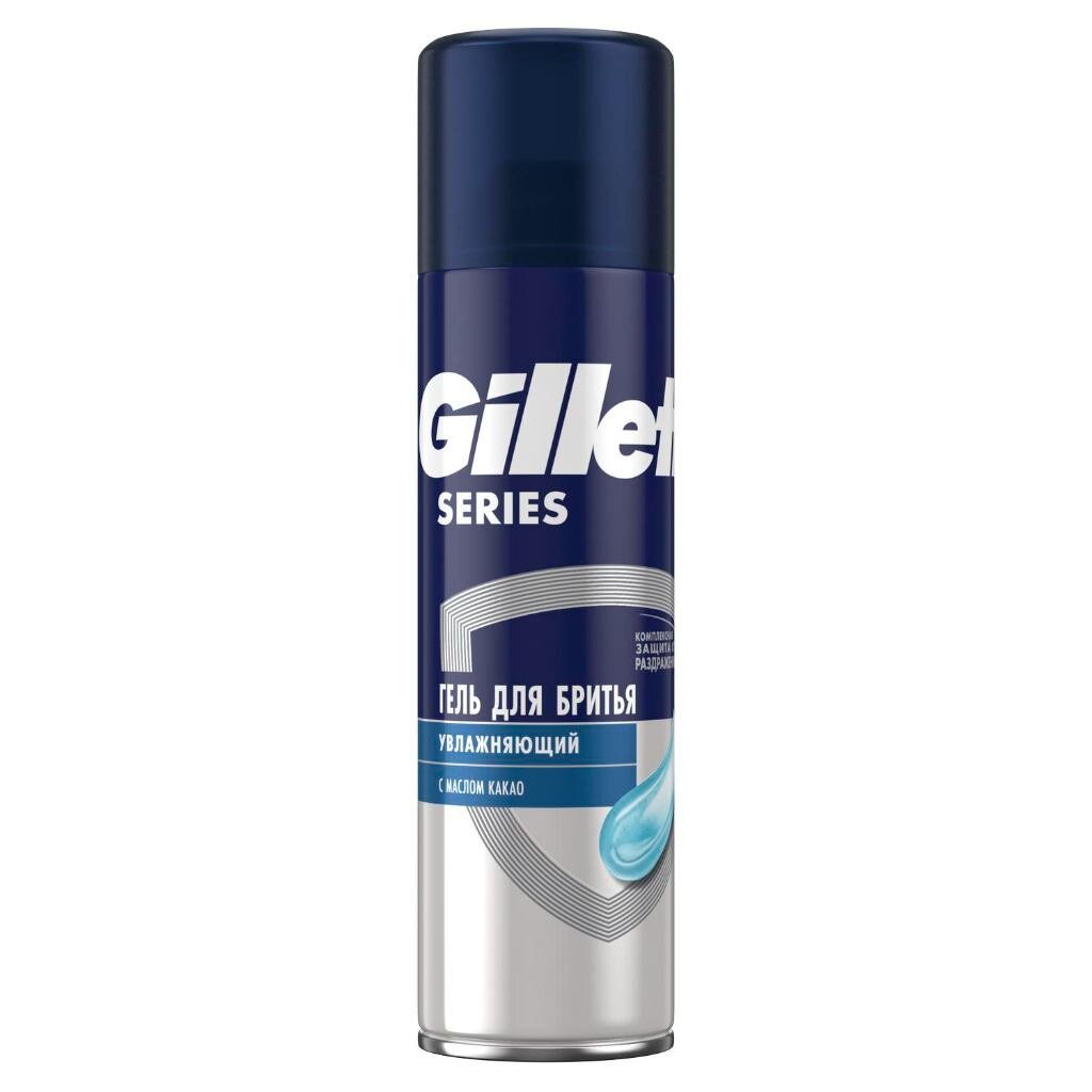 Гель для бритья, Gillette, увлажняющий, 200 мл пена для бритья gillette regular 200 мл