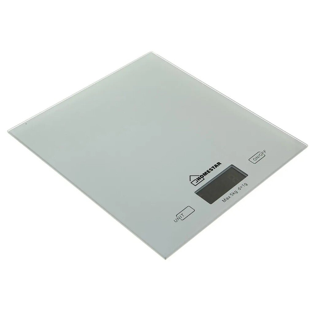 степ платформа 47 × 27 × 13 см до 80 кг Весы кухонные электронные, стекло, Homestar, HS-3006, платформа, точность 1 г, до 5 кг, LCD-дисплей, серебряные, 002815