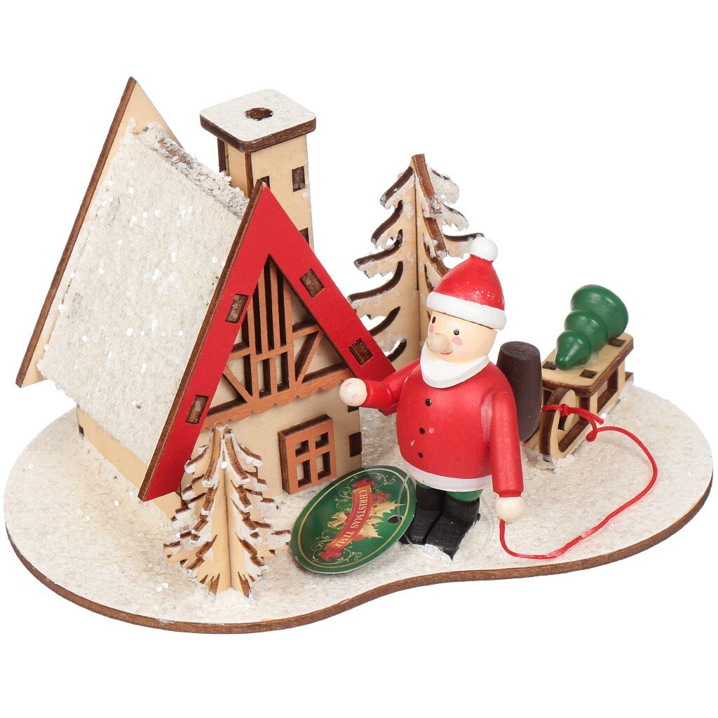 Композиция Домик Деда Мороза 72903, 15х10х10 см