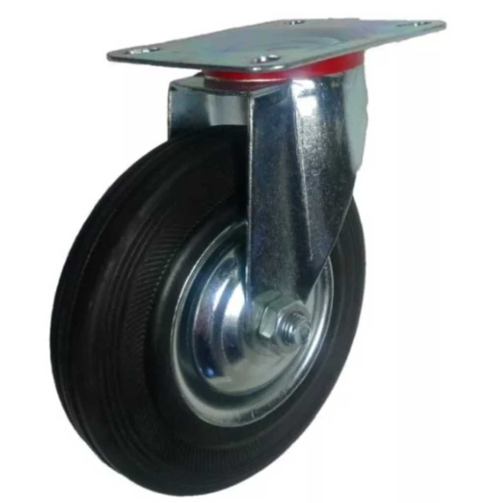 Колесо промышленное резина PR, 125 мм, SC 55, поворотное, Мави-про колесо для тачки полиуретан pu 4 00 6 втулка d20 мм мави про