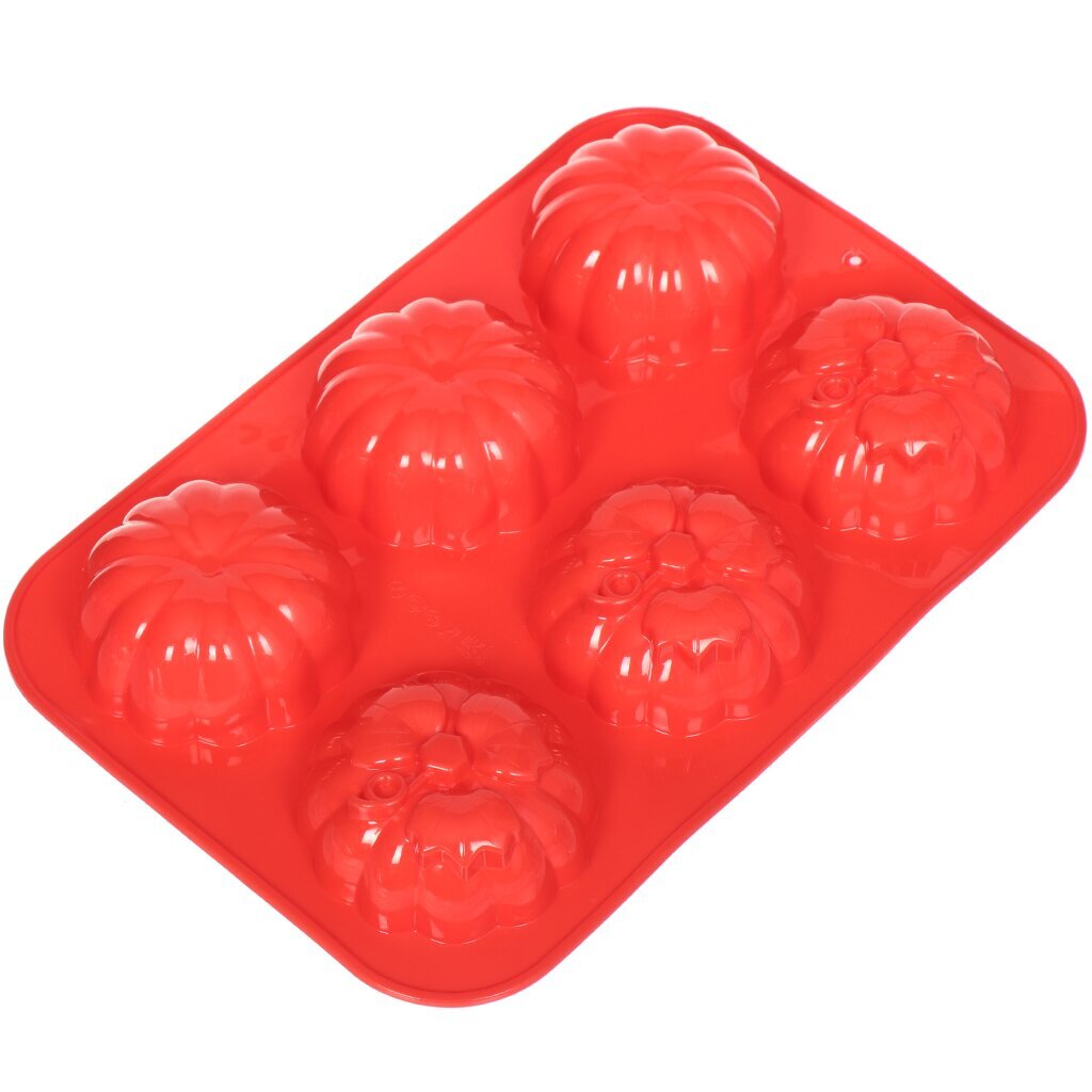 Форма для выпечки силиконовая KT-S-313 на 6 кексов, 30х20.5х3.5 см