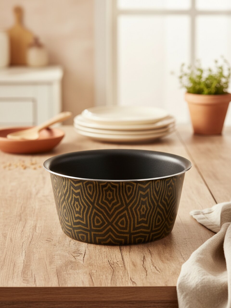 Форма для выпечки куличей алюминий, 14 см, антипригарное покрытие, круглая, штампованная, Vari, Северное сияние, PA20714