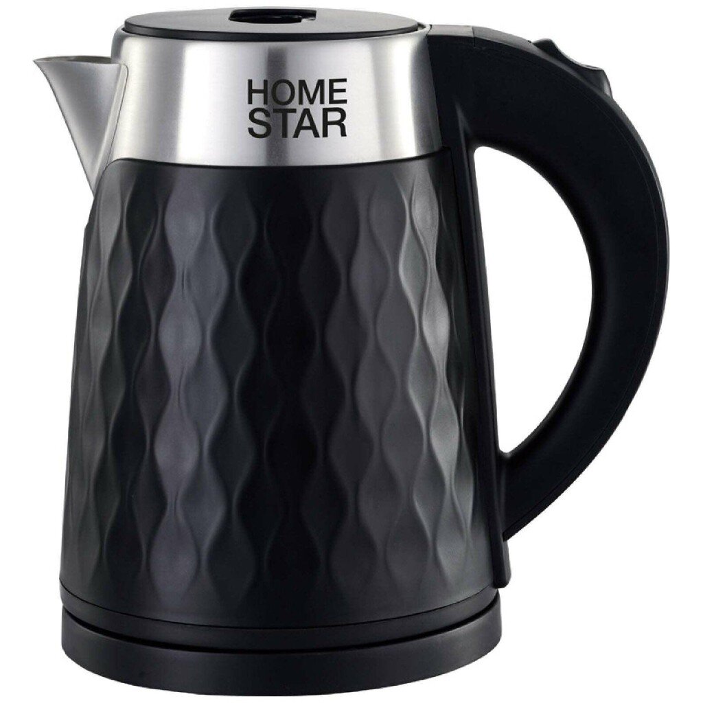 Чайник электрический Homestar, HS-1021, черный, 1.7 л, 1500 Вт, скрытый нагревательный элемент, нержавеющая сталь чайник электрический brayer br 1021 1 7 л прозрачный