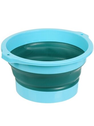 Таз пластик, круглый, с ручкой, складной, зеленый, Y4-6481