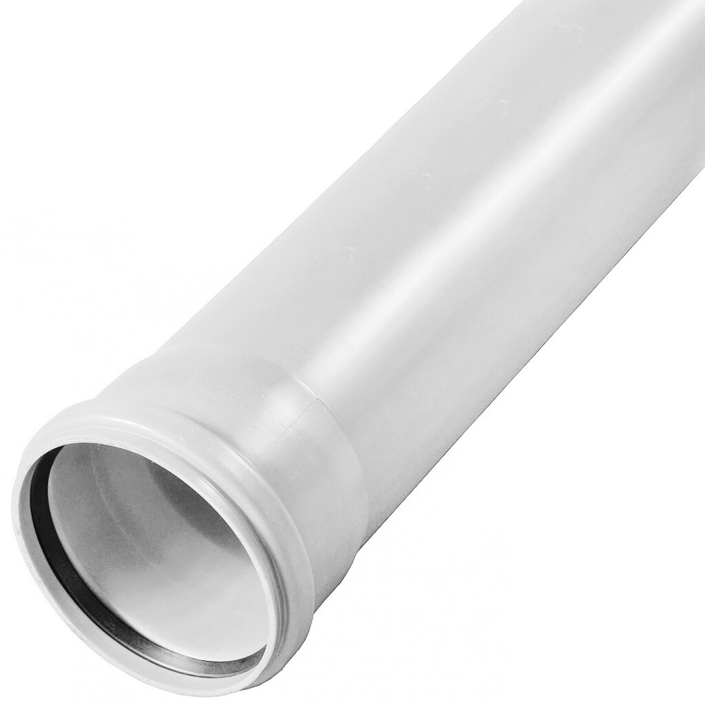 Труба канализационная внутренняя, диаметр 110х3000х3.4 мм, полипропилен, РосТурПласт, белая