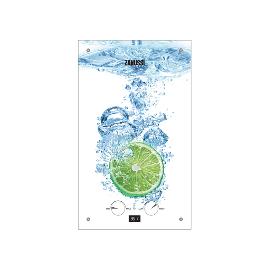 Газовый проточный водонагреватель Zanussi GWH 10 Fonte Glass Lime