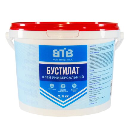 Клей ВТВ, водостойкий, однокомпонентный, 2.4 кг, Бустилат