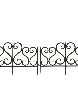 Забор декоративный пластик, Мастер сад, Ажурное, 25х300 см, черный