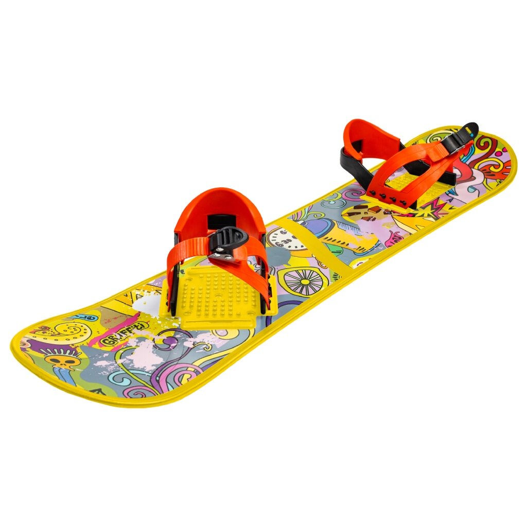 Сноуборд Граффити, СД01, 93 см, с жестким креплением, регулировка по ботинку, до 50 кг пластиковый сноуборд cicle