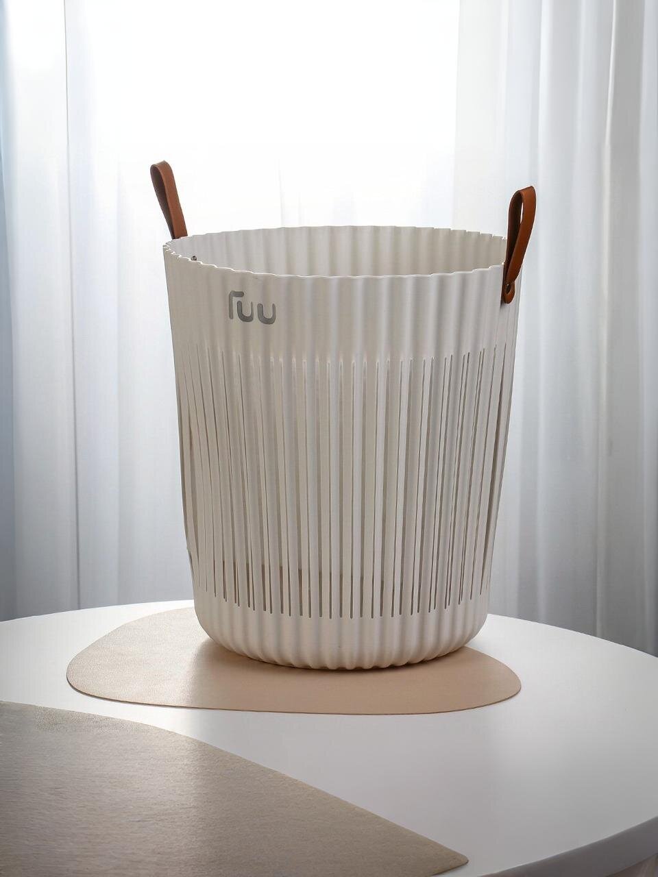 Корзина для белья, 37х37х40 см, круглая, пластик, Y4-9255