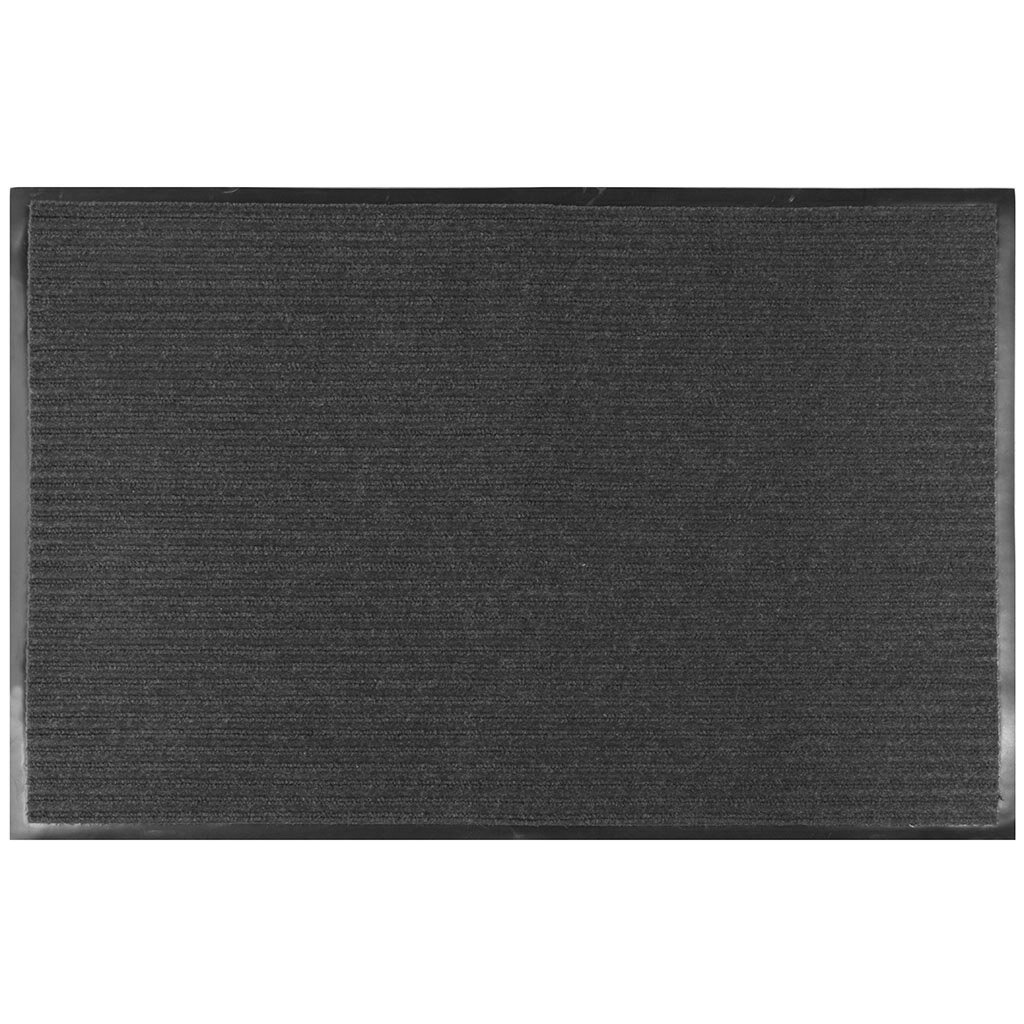 Коврик 60х90 см, прямоугольный, резина с ковролином, серый, Floor mat Стандарт, ComeForte