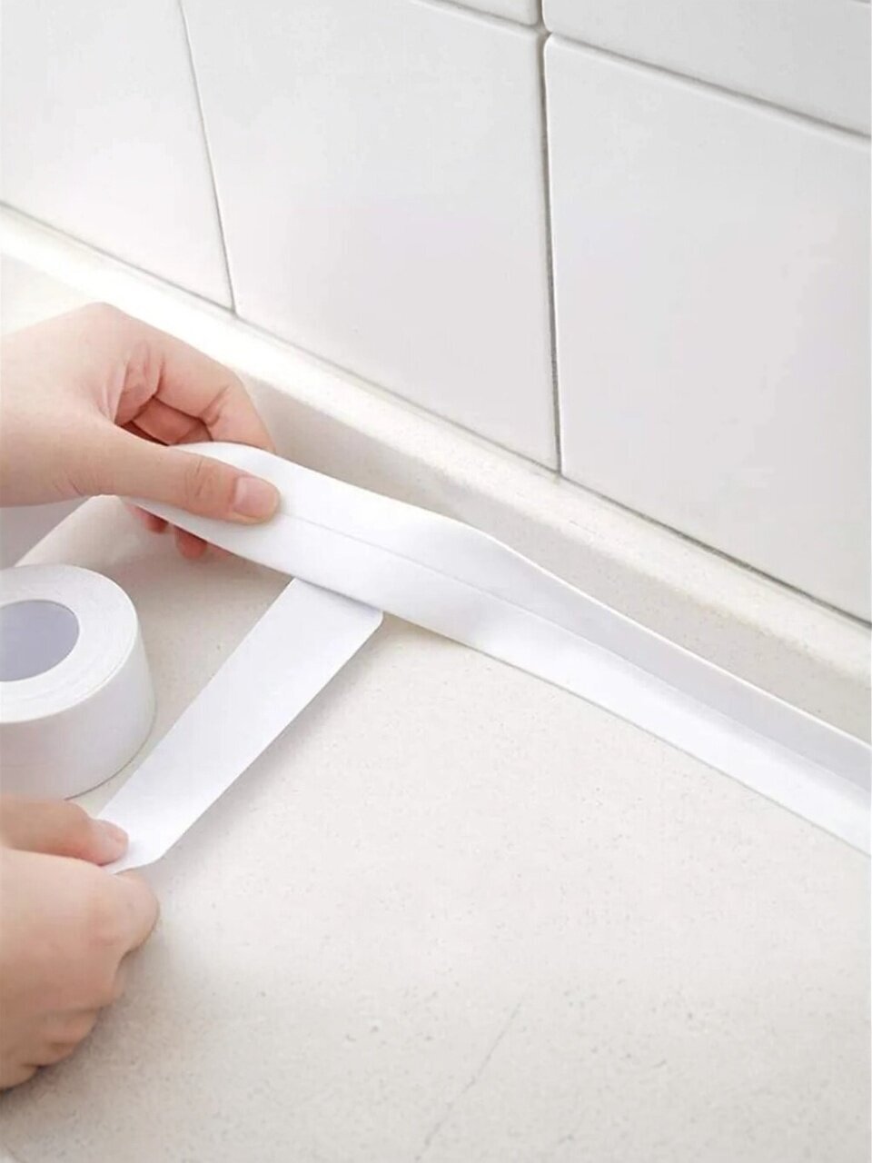 Бордюрная лента для ванн 60 мм, белая, 3.35 м, Аккурат