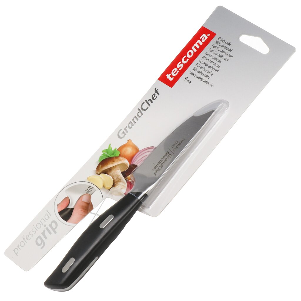 Нож кухонный Tescoma, GrandChef, универсальный, нержавеющая сталь, 9 см, 884610 кухонный таймер tescoma presto 636070