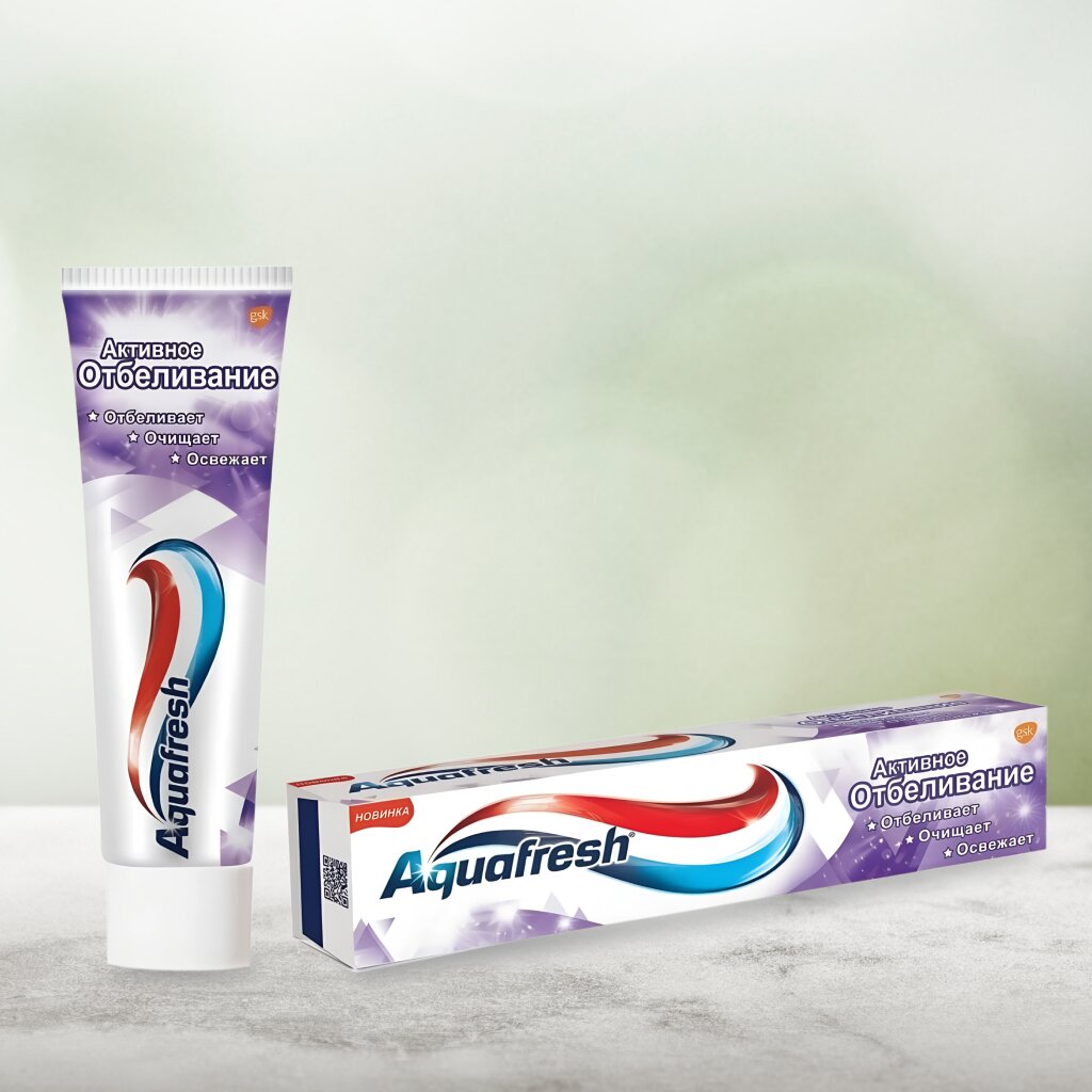 Зубная паста Aquafresh, Активное отбеливание, 100 мл