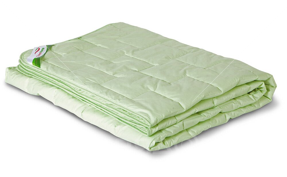 Одеяло 2-спальное, Бамбук, 350 г/м2, зимнее, чехол тик, кант, IVVA