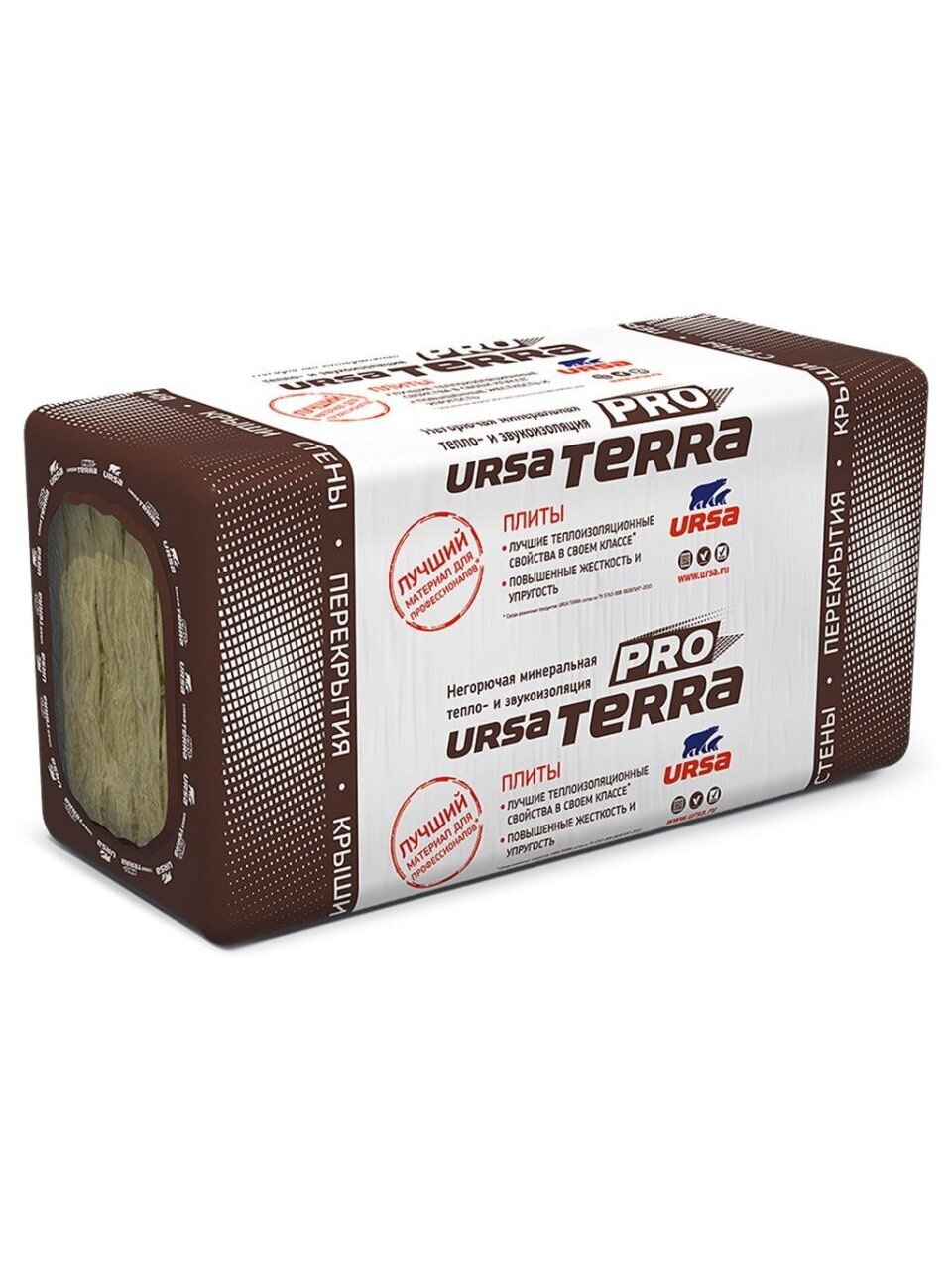 Утеплитель Ursa, Terra 34 pro, 10 шт, 1x0.6x0.05 м, 6.1, плита