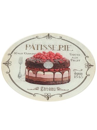 Блюдо стекло, круглое, 28 см, вращающееся, Ягодный торт, Larange, 105-807