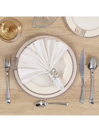 Ложка нержавеющая сталь, 3 предмета, чайная, Daniks, Elegant