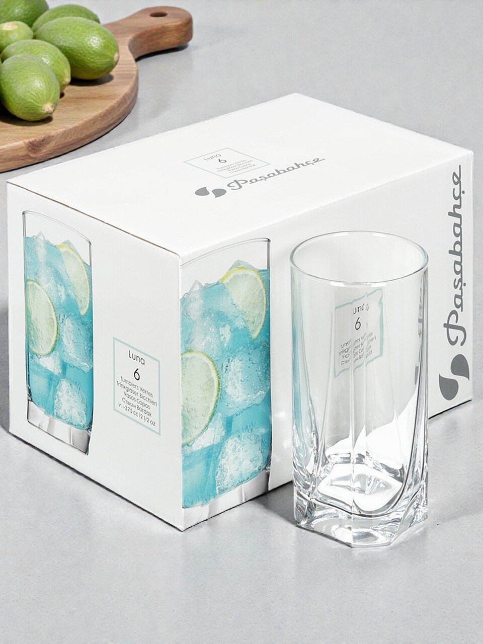 Стакан 390 мл, стекло, 6 шт, Pasabahce, Luna, 42358B