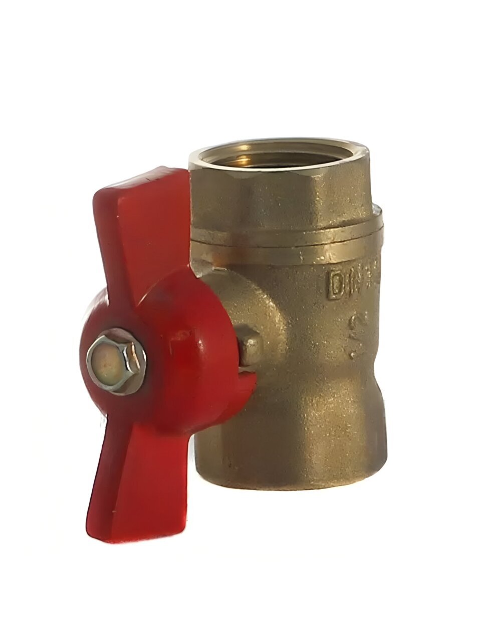 Кран для воды, 1/2'', г-г, латунь, ручка-бабочка, DN 15, БАЗ