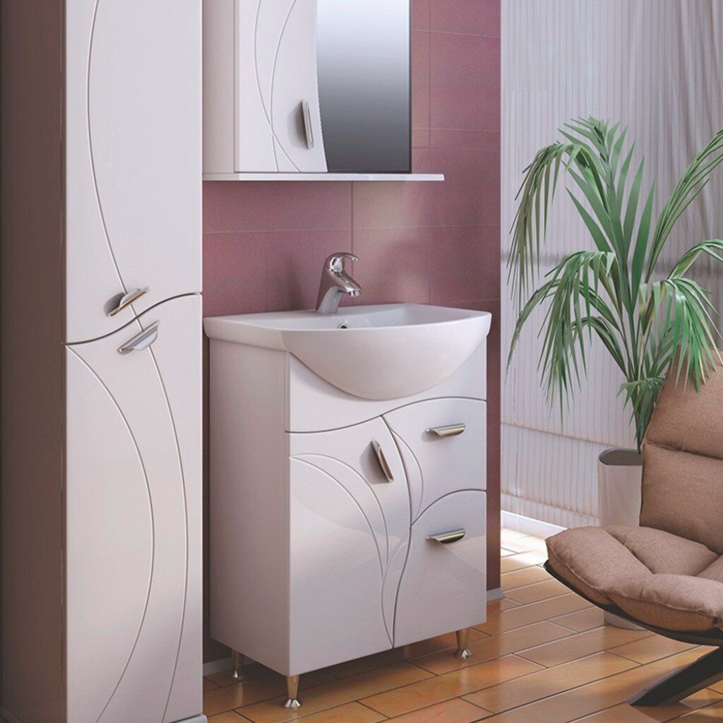 Умывальник мебельный, Santek, Балтика 60, белый, 1WH110246