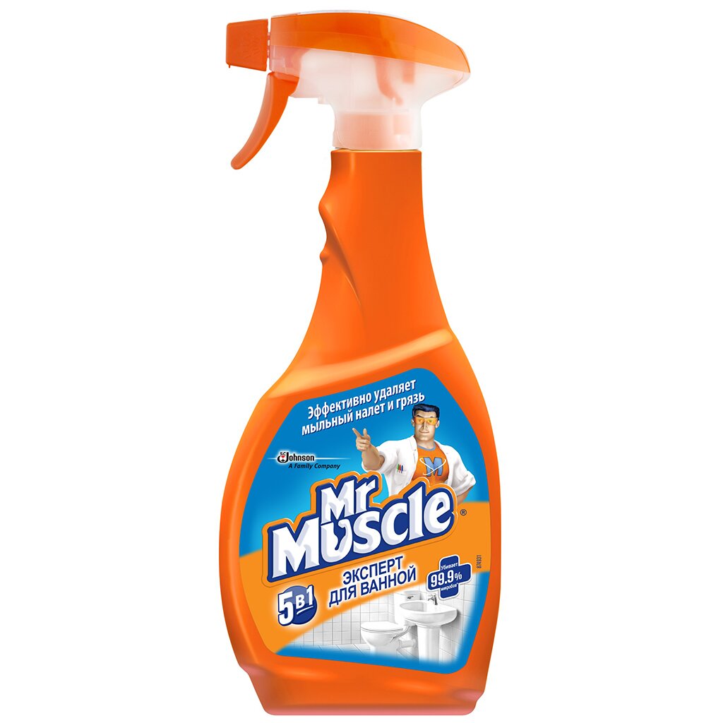 Чистящее средство для ванной, Мистер Мускул, 5 в 1, 500 мл, триггер