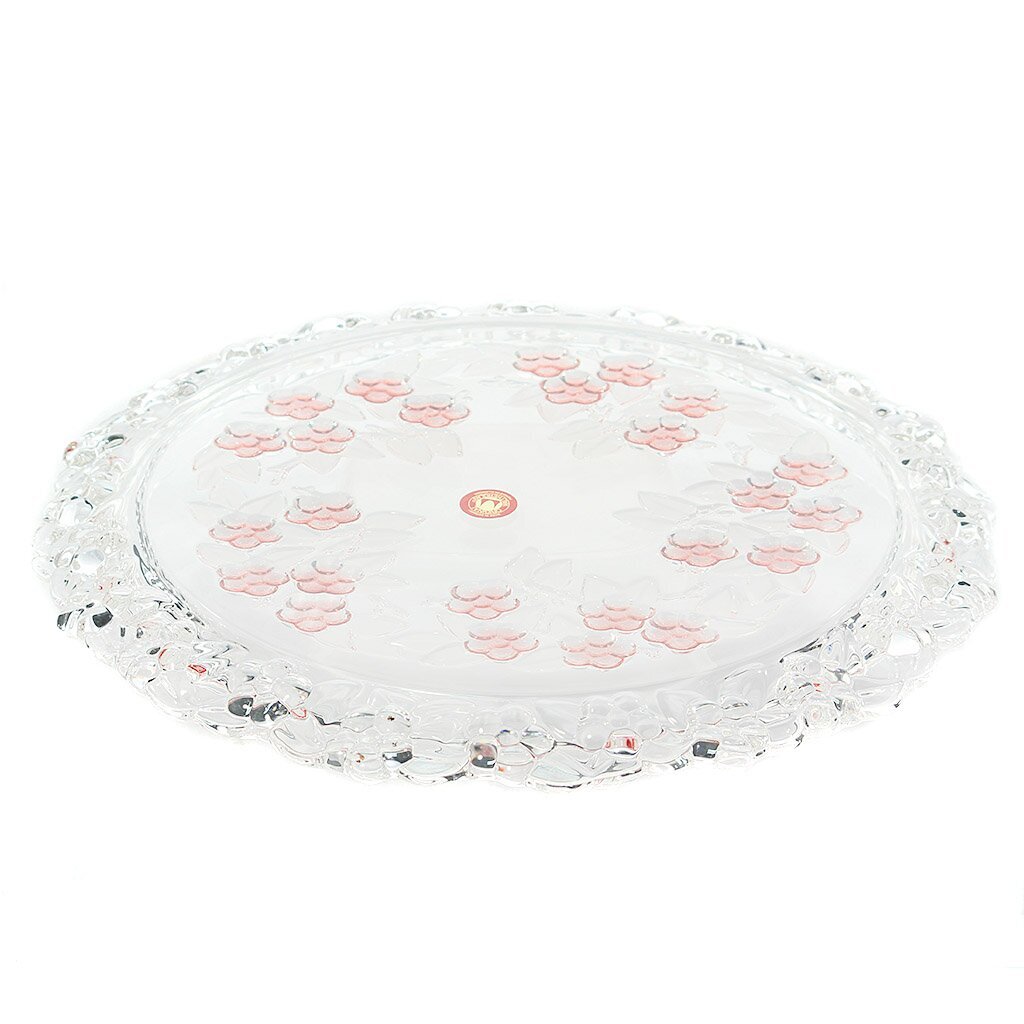 Вальтерглас Кармен (розовый) Тортовница 340мм 1212482/1201127