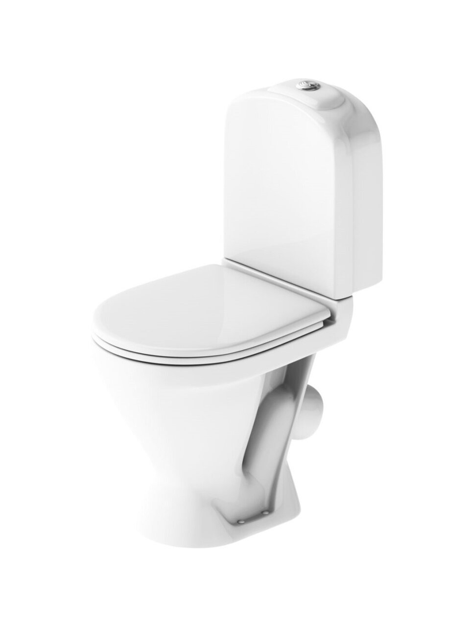Унитаз-компакт Sanita Luxe, Classic, горизонтальный выпуск, дюропластовое сиденье, 2 режима