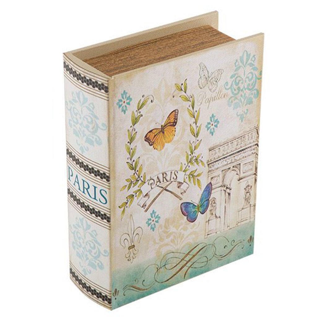 Шкатулка универсальная, дерево, МДФ, 20х15х6 см, Винтаж книга, 005875