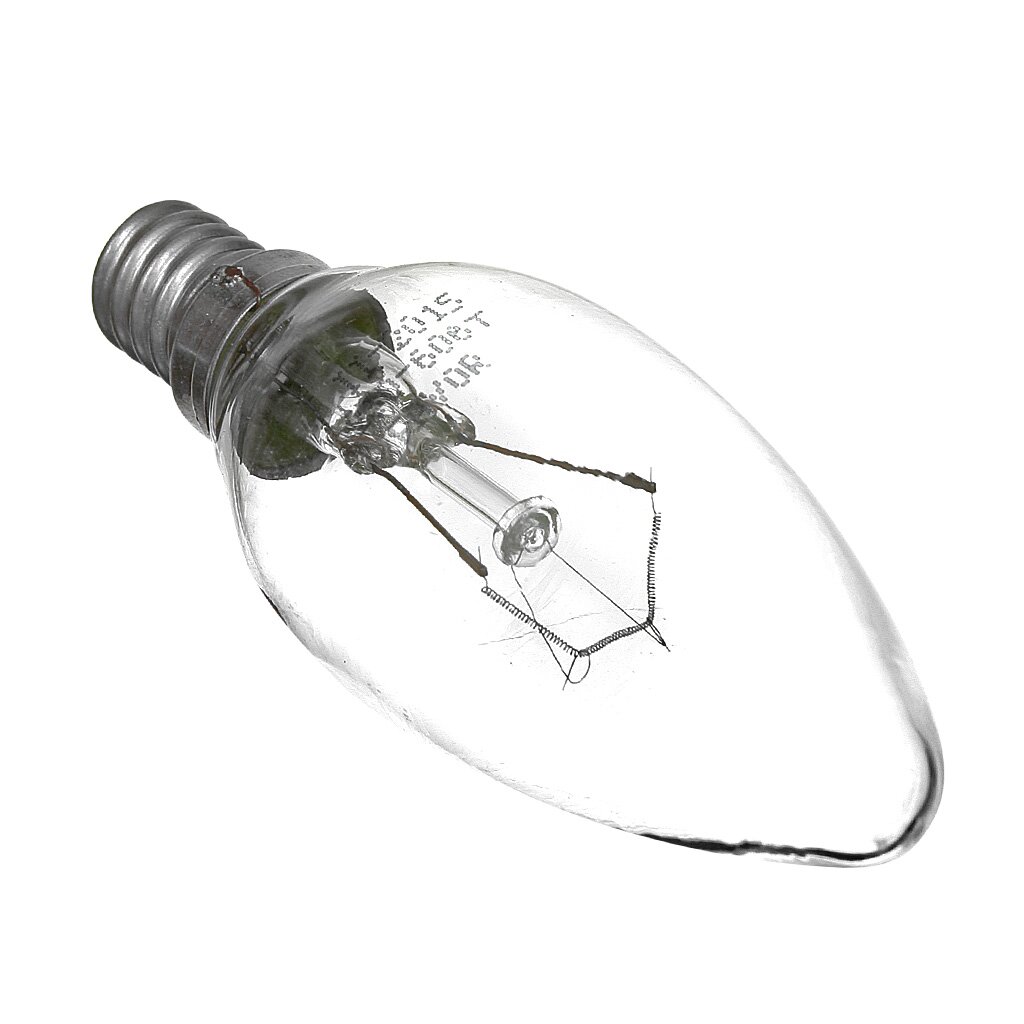 Лампа накаливания E14, 60 Вт, свеча, В36, прозрачная, Favor, ДС 230-60