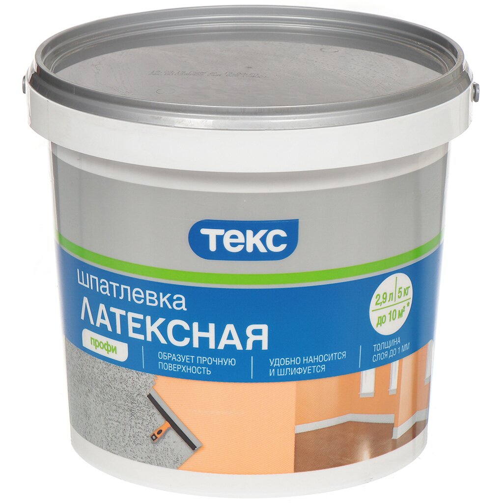 Шпатлевка Текс, латексная, 5 кг